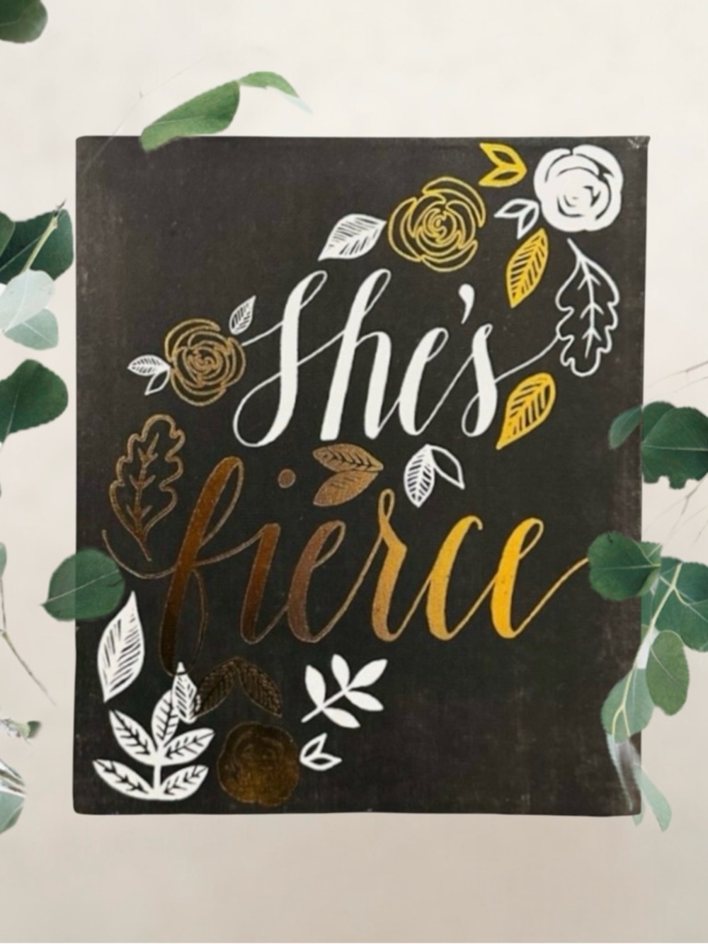 She's Fierce Wall Art - 12x10